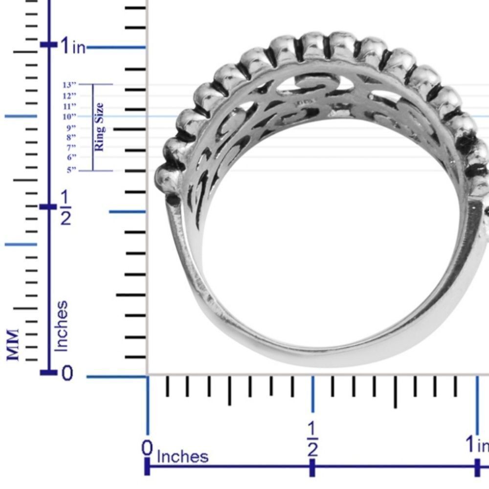 Silvertone Ring Size 7 - Picture 3 of 6